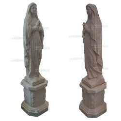 STATUA MADONNA DI LOURDES IN CEMENTO + COLONNA CM. 145