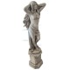 STATUA VENERE RISVEGLIO + BASE IN CEMENTO CM. 162