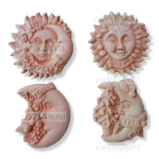 4 STAGIONI SOLE E LUNA CM 23 IN TERRACOTTA TOSCANA 4 STAGIONI SOLE E LUNA CM 23 IN TERRACOTTA TOSCANA