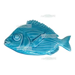 PESCE ORATA IN CERAMICA SMALTATA TURCHESE CM. 22X20