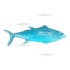 PESCE TONNO IN CERAMICA SMALTATA TURCHESE CM. 30X10
