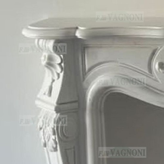 CORNICE DI CAMINO IN MARMO BIANCO Cm. 150 mod.11