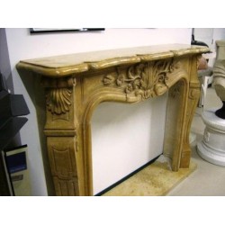 CORNICE DI CAMINO IN MARMO GIALLO Cm. 150 mod.23