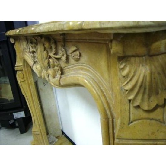 CORNICE DI CAMINO IN MARMO GIALLO Cm. 150 mod.23