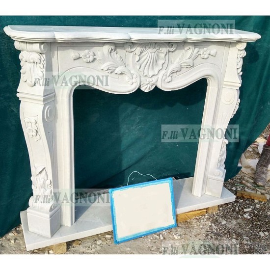 CORNICE DI CAMINO IN MARMO BIANCO Cm. 150 mod.47 CORNICE DI CAMINO IN MARMO BIANCO Cm. 150 mod.47