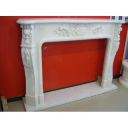 CORNICE DI CAMINO IN MARMO BIANCO Cm. 150 mod.7
