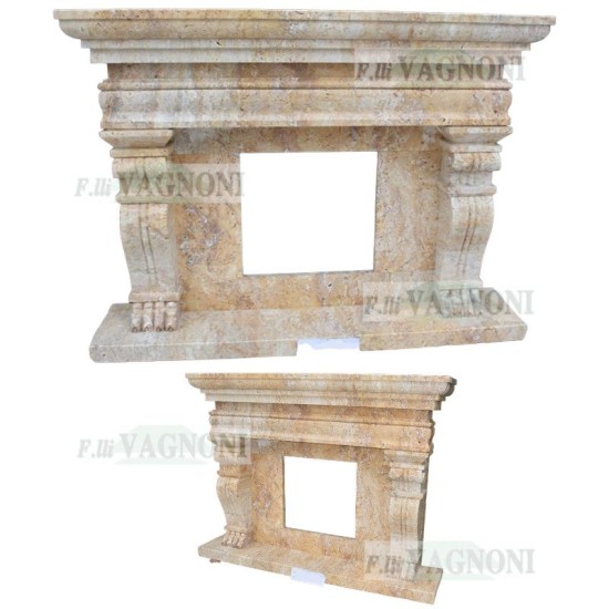 CORNICE DI CAMINO IN TRAVERTINO Cm. 150 mod. 062TRAV CORNICE DI CAMINO IN TRAVERTINO Cm. 150 mod. 062TRAV