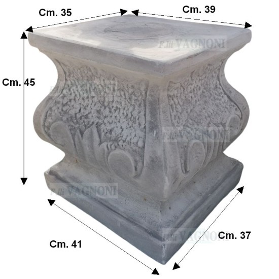 BASAMENTO COLONNA CEMENTO CM. 41x37x45 BASAMENTO COLONNA CEMENTO CM. 41x37x45