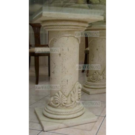 COLONNA CAPITELLO LISCIO IN EFFETTO TRAVERTINO CM. 75 COLONNA CAPITELLO LISCIO IN EFFETTO TRAVERTINO CM. 75
