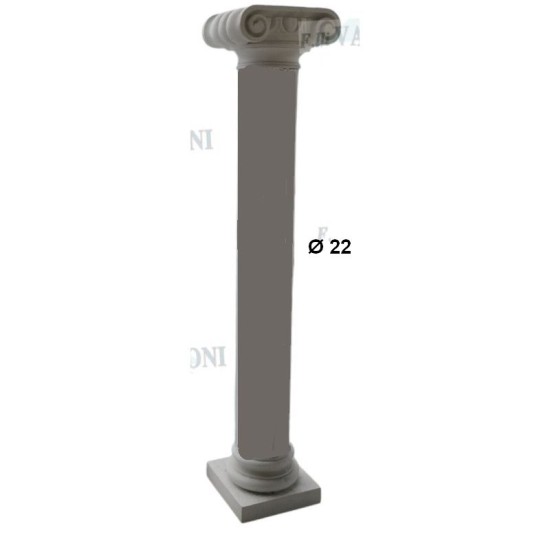 COLONNA IN GESSO H. CM. 196 FUSTO LISCIO CM. 22 CAP. IONICO COLONNA IN GESSO H. CM. 196 FUSTO LISCIO CM. 22 CAP. IONICO