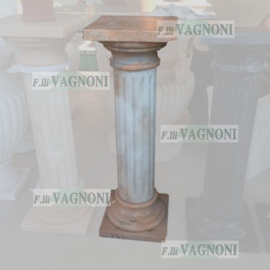 COLONNA IN MARMO ROSA CAPITELLO QUADRATO COLONNA IN MARMO ROSA CAPITELLO QUADRATO