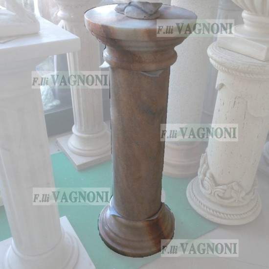 COLONNA LISCIA Ø16 IN MARMO ROSA CAPITELLO ROTONDO COLONNA LISCIA Ø16 IN MARMO ROSA CAPITELLO ROTONDO