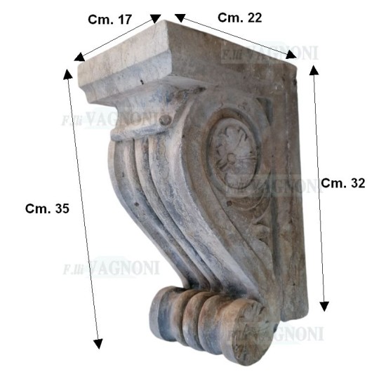 MENSOLA CAPITELLO IN PIETRA PICCOLO CM. 32 LISCIO MENSOLA CAPITELLO IN PIETRA PICCOLO CM. 32 LISCIO