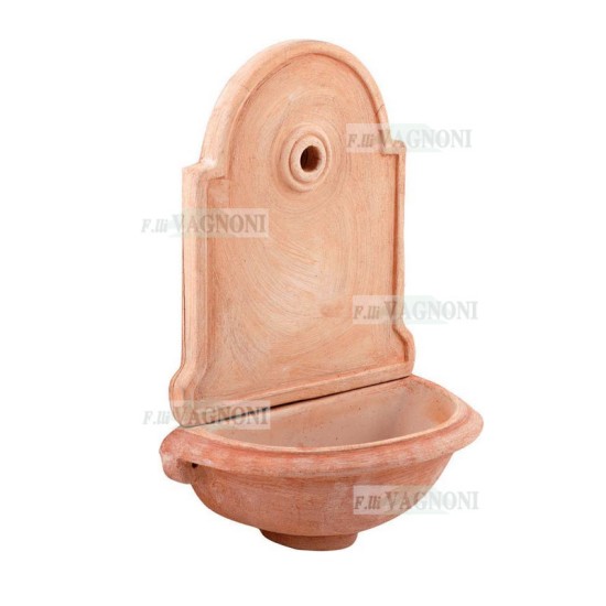 FONTANA A PARETE IN TERRACOTTA TOSCANA SOSPESA LISCIA FONTANA A PARETE IN TERRACOTTA TOSCANA SOSPESA LISCIA