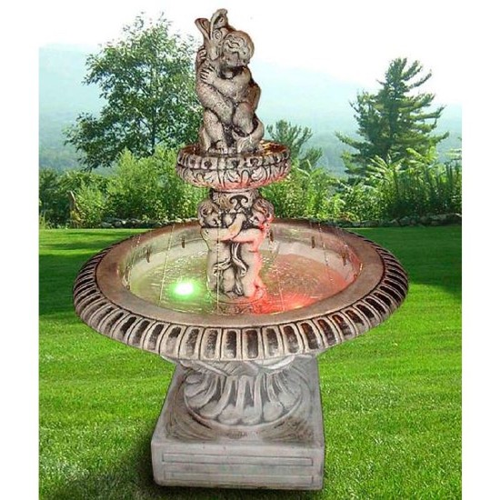 FONTANA DA GIARDINO COMPLETA DI POMPA E LUCI MOD. FO.PA18 FONTANA DA GIARDINO COMPLETA DI POMPA E LUCI MOD. FO.PA18