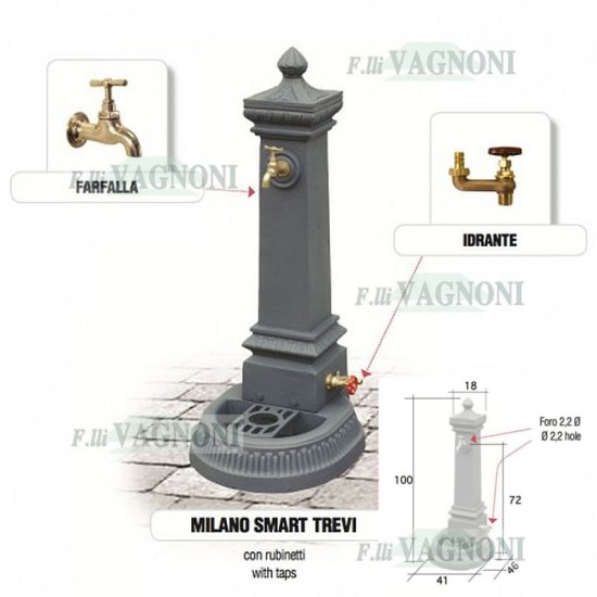 FONTANA IN GHISA MILANO SMART MORELLI + RUBINETTI FONTANA IN GHISA MILANO SMART MORELLI + RUBINETTI
