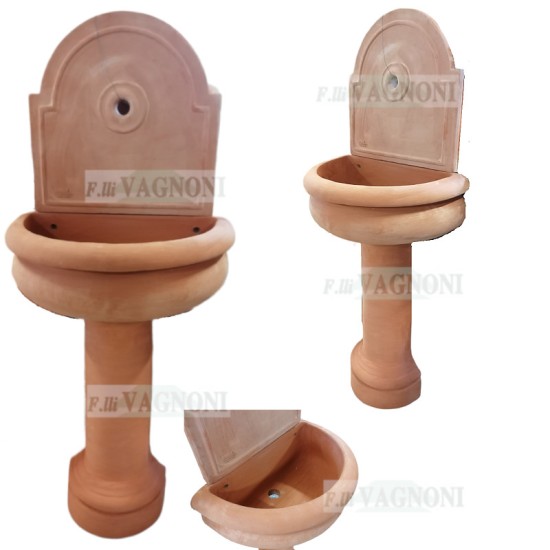 FONTANA IN TERRACOTTA A PARETE CM. 130 ZAH FONTANA IN TERRACOTTA A PARETE CM. 130 ZAH