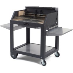 BARBECUE A LEGNA IN ACCIAIO INOX MOD. FONTANA EGEO 80