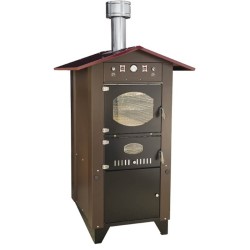 FORNO A LEGNA ROSSO FUOCO GARDEN CM. 80 VENTILATO