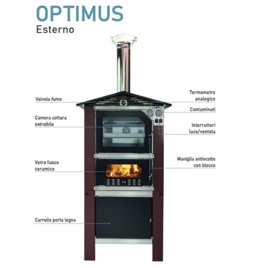 FORNO A LEGNA TAFER OPTIMUS 80 RAMATO O GRIGIO FORNO A LEGNA TAFER OPTIMUS 80 RAMATO O GRIGIO