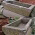 GRANDE VASCA IN PIETRA SCOLPITA CM.120x50x30