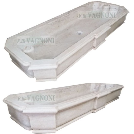 LAVANDINO DA BAGNO-CUCINA IN MARMO CM. 135x57x18 LAVANDINO DA BAGNO-CUCINA IN MARMO CM. 135x57x18