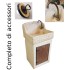 LAVANDINO IN CEMENTO MOD. 511 CON SPORTELLO+ACCESSORI