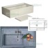 LAVANDINO IN GRANIGLIA DI MARMO E CEMENTO GRIGIO CM 90 CON PIANO