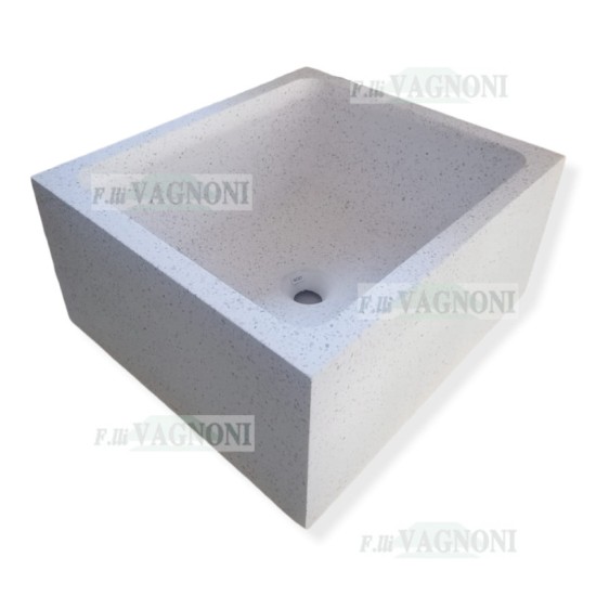 LAVANDINO IN GRANIGLIA DI MARMO E CEMENTO LEVIG. CM 50x45x24 SB LAVANDINO IN GRANIGLIA DI MARMO E CEMENTO LEVIG. CM 50x45x24 SB