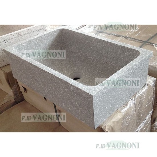LAVANDINO IN GRANIGLIA DI MARMO E CEMENTO LEVIG. CM 68x45x24 LAVANDINO IN GRANIGLIA DI MARMO E CEMENTO LEVIG. CM 68x45x24