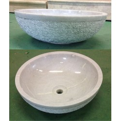 LAVANDINO IN MARMO BIANCO CM. 45X15 ARREDO BAGNO