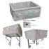 LAVANDINO RUSTICO IN CEMENTO CM. 52X41 + STAFFE+PIL.SCARICO