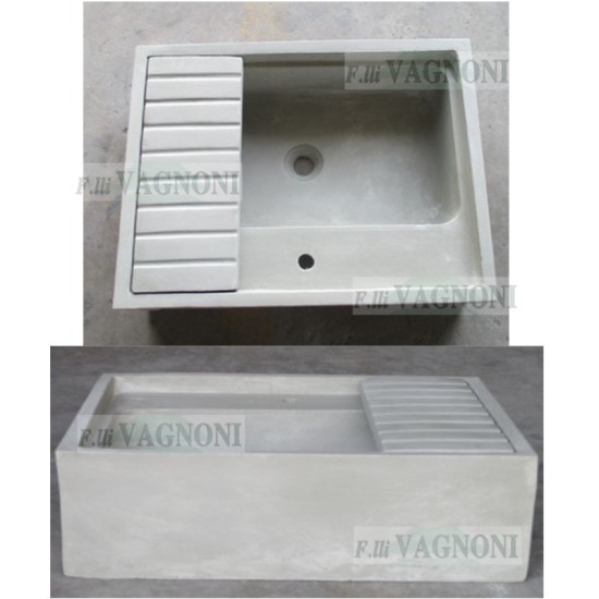 LAVANIDNO IN CEMENTO GRIGIO TENDENZA CM. 65x50 CON PIANO LAVANIDNO IN CEMENTO GRIGIO TENDENZA CM. 65x50 CON PIANO