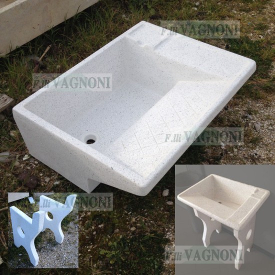 VASCA LAVAPANNI CM.70X50 CEMENTO E GRANIGLIA DI MARMO LEVIGATA VASCA LAVAPANNI CM.70X50 CEMENTO E GRANIGLIA DI MARMO LEVIGATA