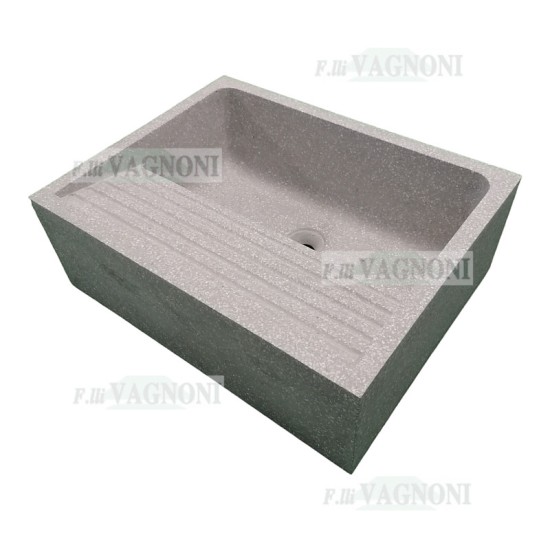 VASCA LAVAPANNI LAVANDERIA cm 65x50 GRANIGLIA DI MARMO E CEMENTO VASCA LAVAPANNI LAVANDERIA cm 65x50 GRANIGLIA DI MARMO E CEMENTO