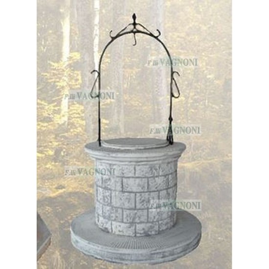 POZZO MATTONE GRANDE IN CEMENTO E MARMO CM. 95X220 POZZO MATTONE GRANDE IN CEMENTO E MARMO CM. 95X220
