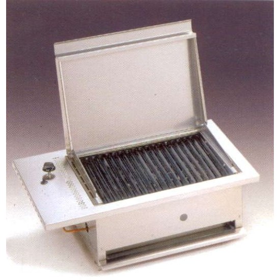 BARBECUE A GAS A PIETRA LAVICA DA INCASSO MOD. S1