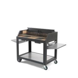 BARBECUE A LEGNA IN ACCIAIO INOX MOD. FONTANA EGEO 110