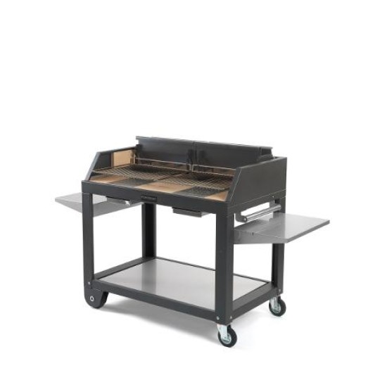 BARBECUE A LEGNA IN ACCIAIO INOX MOD. FONTANA EGEO 110