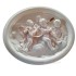 Bassorilievo altorilievo ovale Putti in gesso laccato 60x50