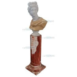 BUSTO APOLLO G. + COLONNA IN MARMO SCANALATA Cm. 182