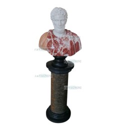BUSTO IMPERATORE + COLONNA IN MARMO Cm. 150