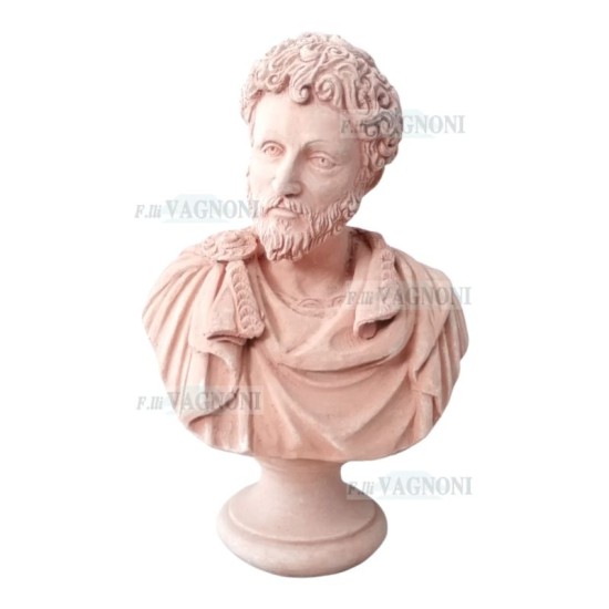 BUSTO IMPERATORE MARCO AURELIO CM. 62 IN TERRACOTTA TOSCANA