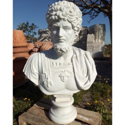 BUSTO IN MARMO LUCIO AURELIO VERO  Cm. 80