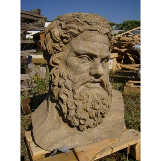 BUSTO IN PIETRA VECCHIA SCOLPITA MOD. 6