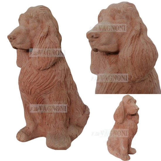 CANE COCKER IN TERRACOTTA TOSCANA CM. 40