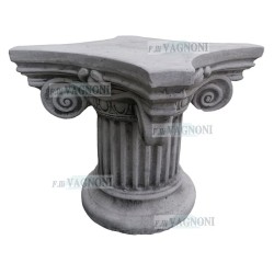 CAPITELLO COLONNA PATRASSO IN CEMENTO GRIGO ANTICO CM. 43