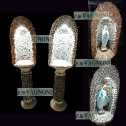 COLONNA+GROTTA+MADONNA+ILLUMINAZIONE CEMENTO E PIETRE 2 COLORI