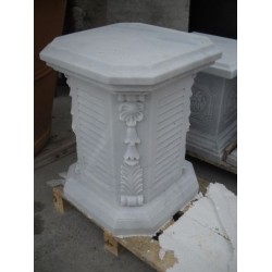 COLONNA BASE IN MARMO BIANCO MOD. B045