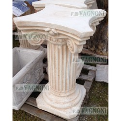 COLONNA CAPITELLO PATRASSO MARRONE ANTICO IN CEMENTO CM. 75
